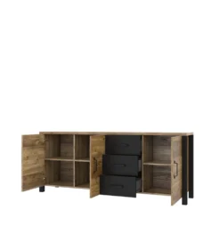 Komoda OLIN WM 192 cm w optyce świerku Appenzeller