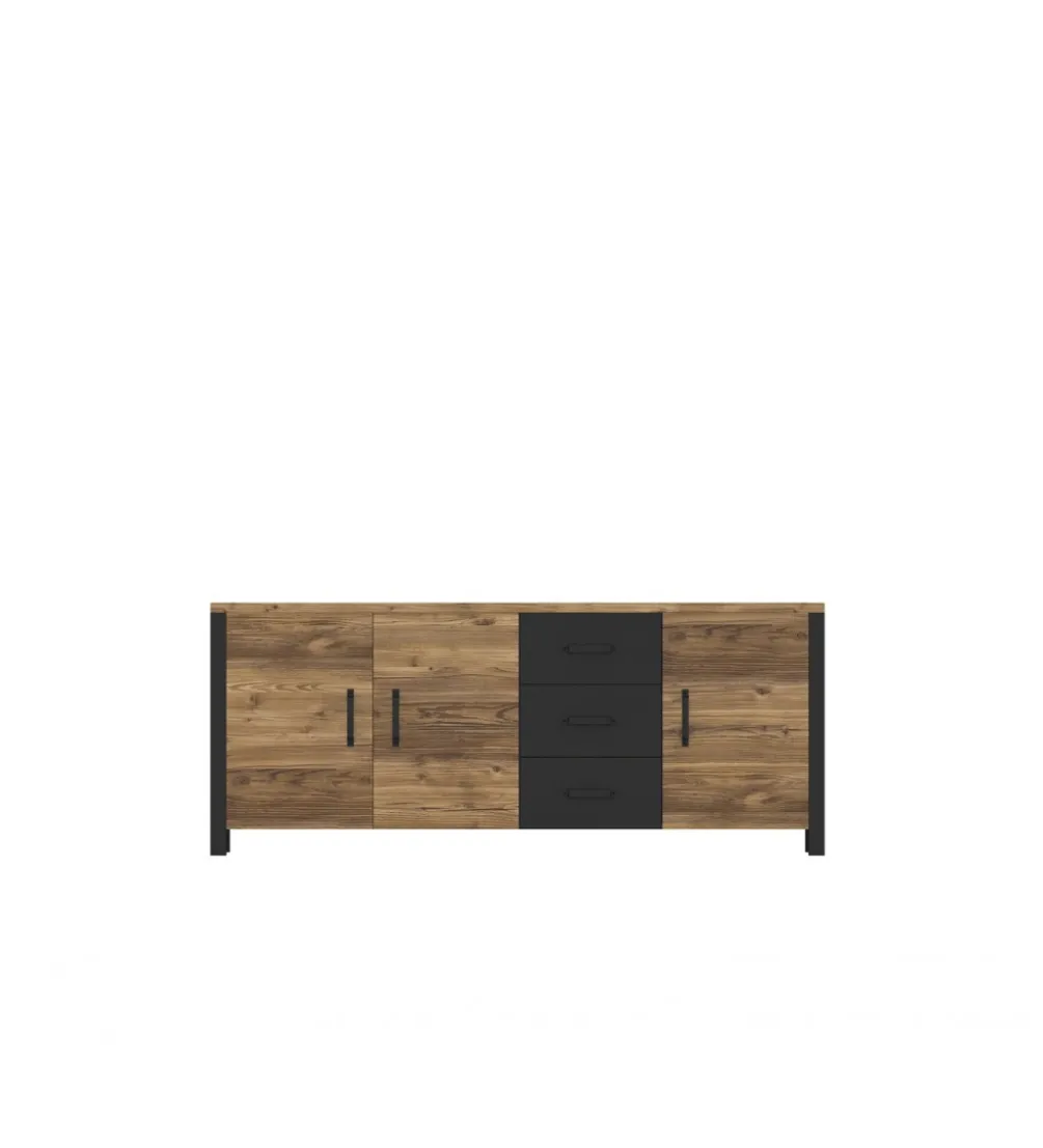 Komoda OLIN WM 192 cm w optyce świerku Appenzeller
