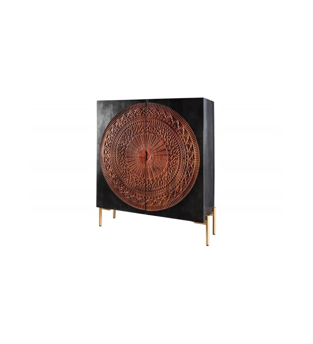 Komoda PEERU Mandala 100 cm drewno mango