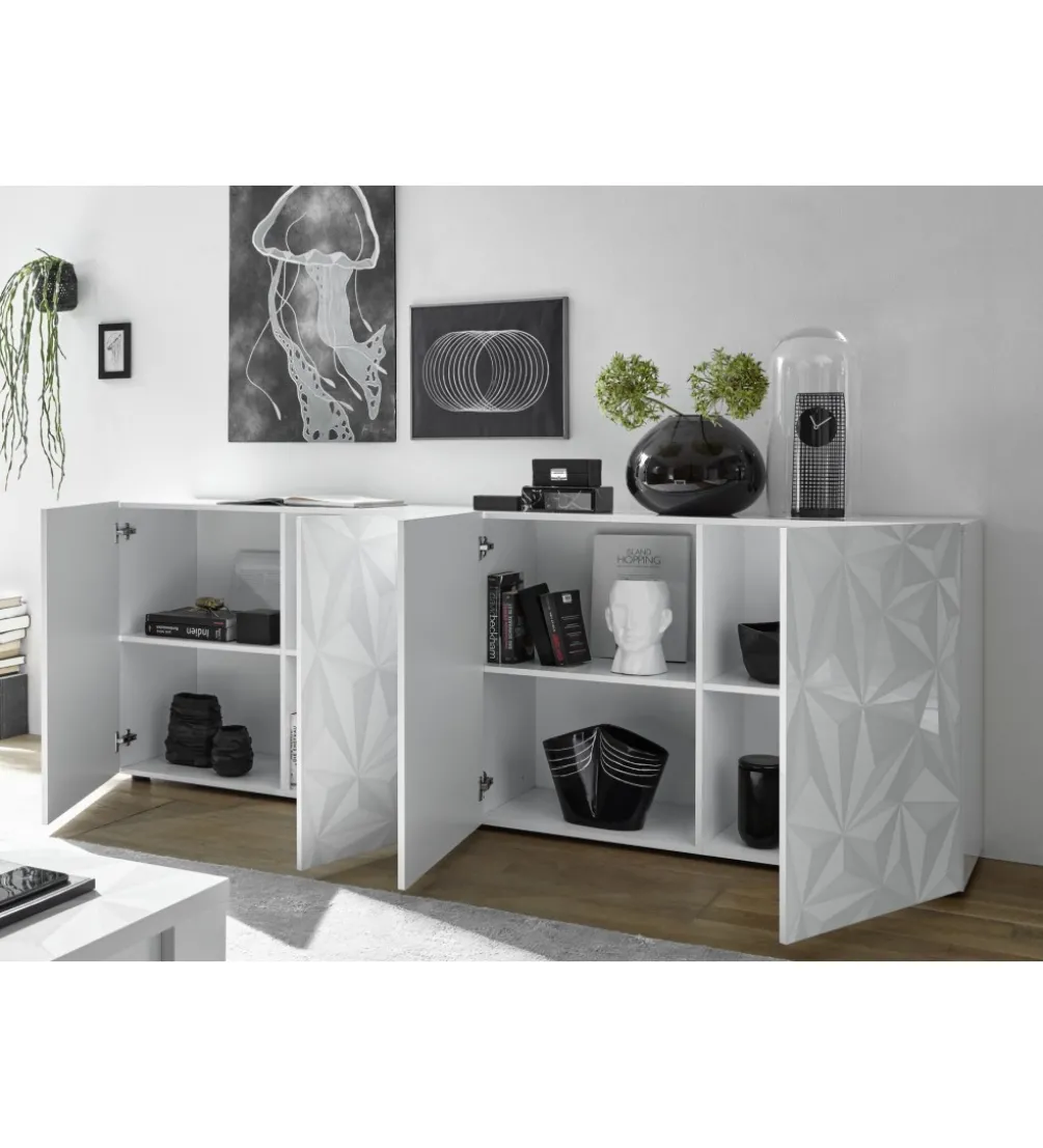 Komoda PRISMA 240 cm biała