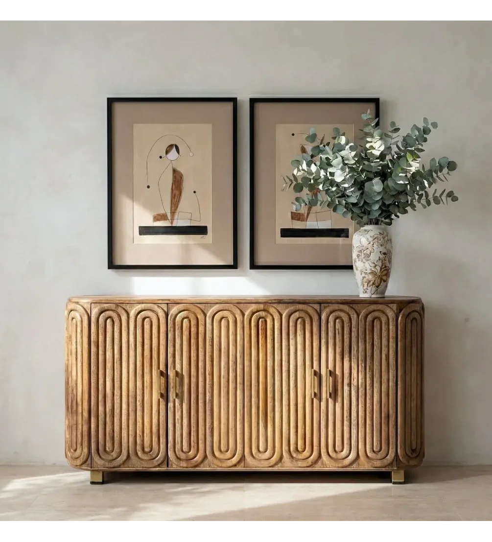 Komoda PUERAN 152 cm drewno mango