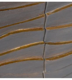 Komoda QUTINESKA 149 cm drewno mango szara