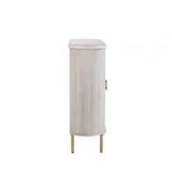 Komoda ROUNDEGO 116 cm blat marmur biały