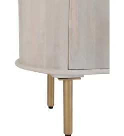Komoda ROUNDEGO 116 cm blat marmur biały
