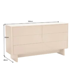 Komoda SAVOY 150 cm ceramika w optyce trawertynu