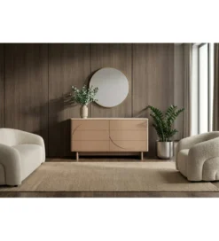 Komoda SAVOY 150 cm ceramika w optyce trawertynu