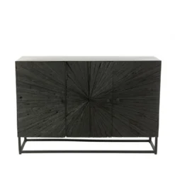 Komoda Shanil 120 cm drewno czarna