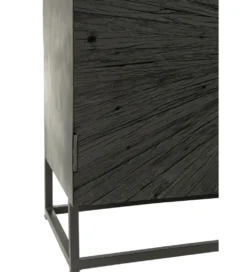 Komoda Shanil 120 cm drewno czarna