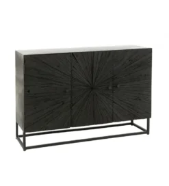 Komoda Shanil 120 cm drewno czarna