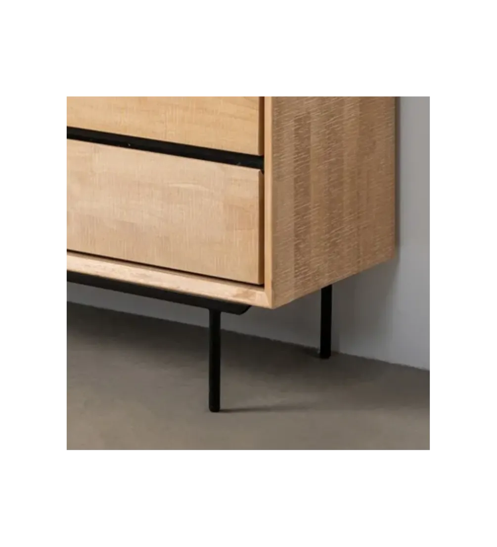 Komoda SINTRA 100 cm drewno kauczuk naturalna