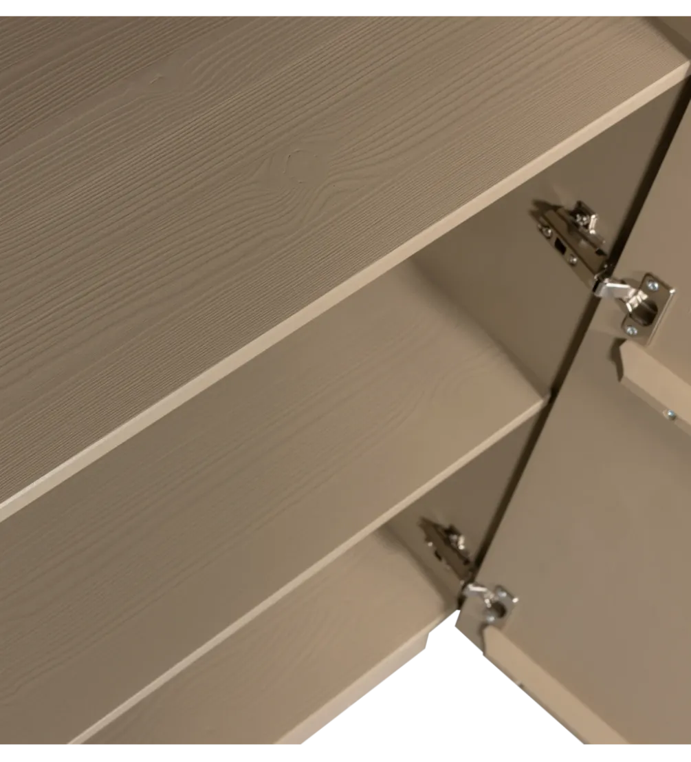 Komoda TEO 116 cm drewno sosny mud