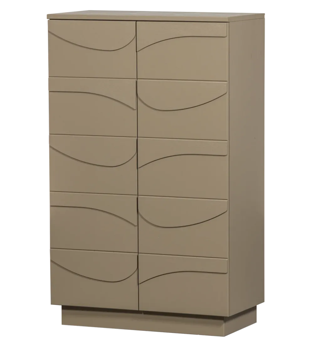 Komoda TEO 116 cm drewno sosny mud
