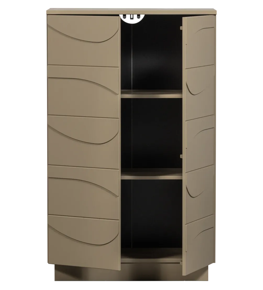Komoda TEO 116 cm drewno sosny mud