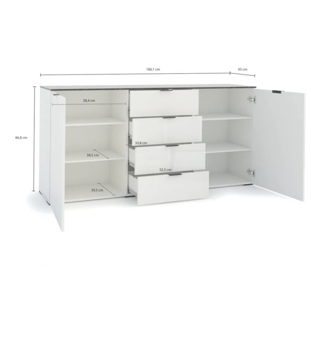 Komoda TERAZZANOS 160 cm drewno sheesham