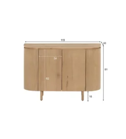 Komoda Tobago 115 cm naturalny