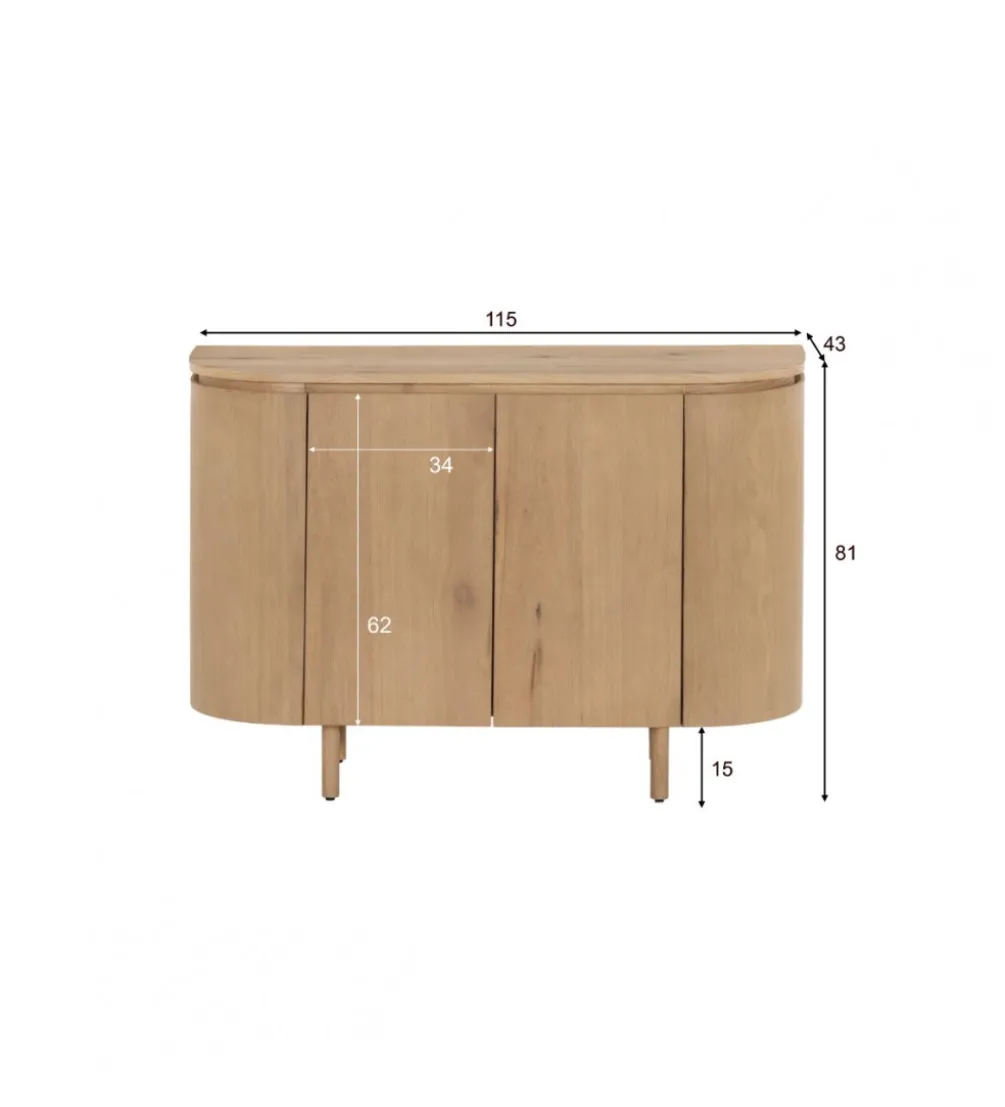 Komoda Tobago 115 cm naturalny