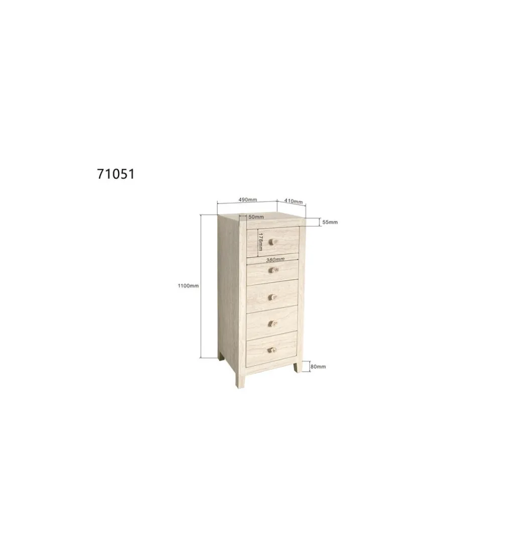 Komoda TRAVERTINO 49 x 110 cm naturalny beżowy