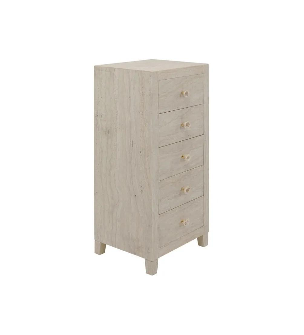 Komoda TRAVERTINO 49 x 110 cm naturalny beżowy