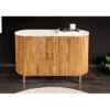 Komoda TRES CHIC 105 cm drewno mango biały marmur naturalna