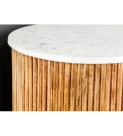 Komoda TRES CHIC 105 cm drewno mango biały marmur naturalna