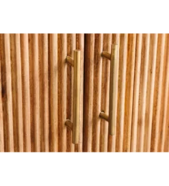 Komoda TRES CHIC 70 cm drewno mango biały marmur blat