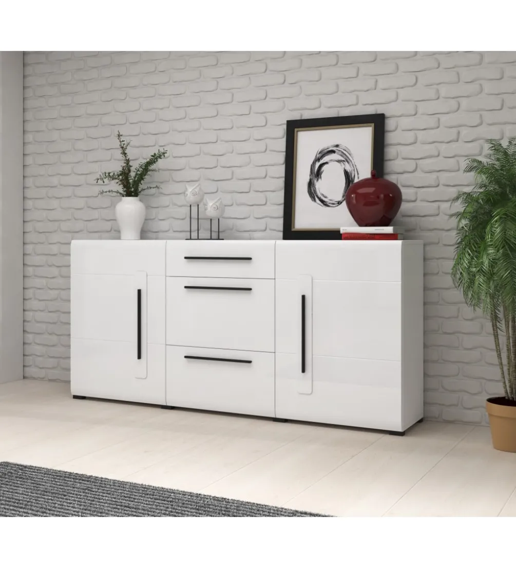 Komoda TULSA 180 cm biała
