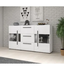 Komoda TULSA 180 cm biała