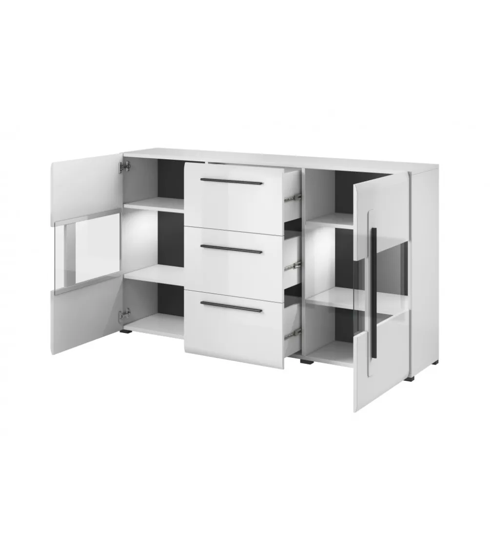 Komoda TULSA 180 cm biała