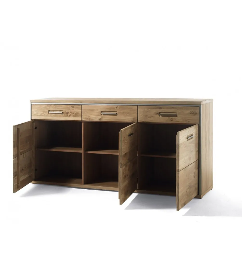 Komoda VALENCIA 94 cm Antracytowo Naturalna