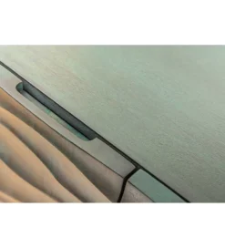 Komoda VELA 160 cm drewno mango turkusowa Ciemna
