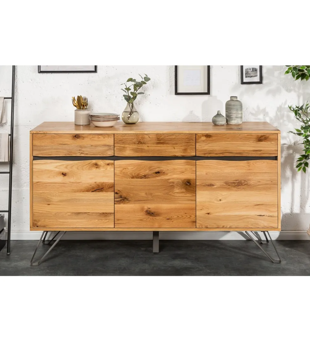 Komoda VIVENTE Living Edge 160 cm drewno dąb dziki