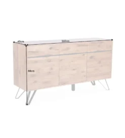 Komoda VIVENTE Living Edge 160 cm drewno dąb dziki