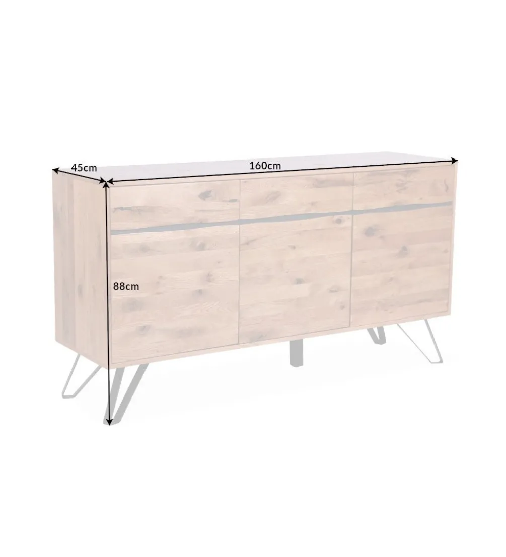 Komoda VIVENTE Living Edge 160 cm drewno dąb dziki