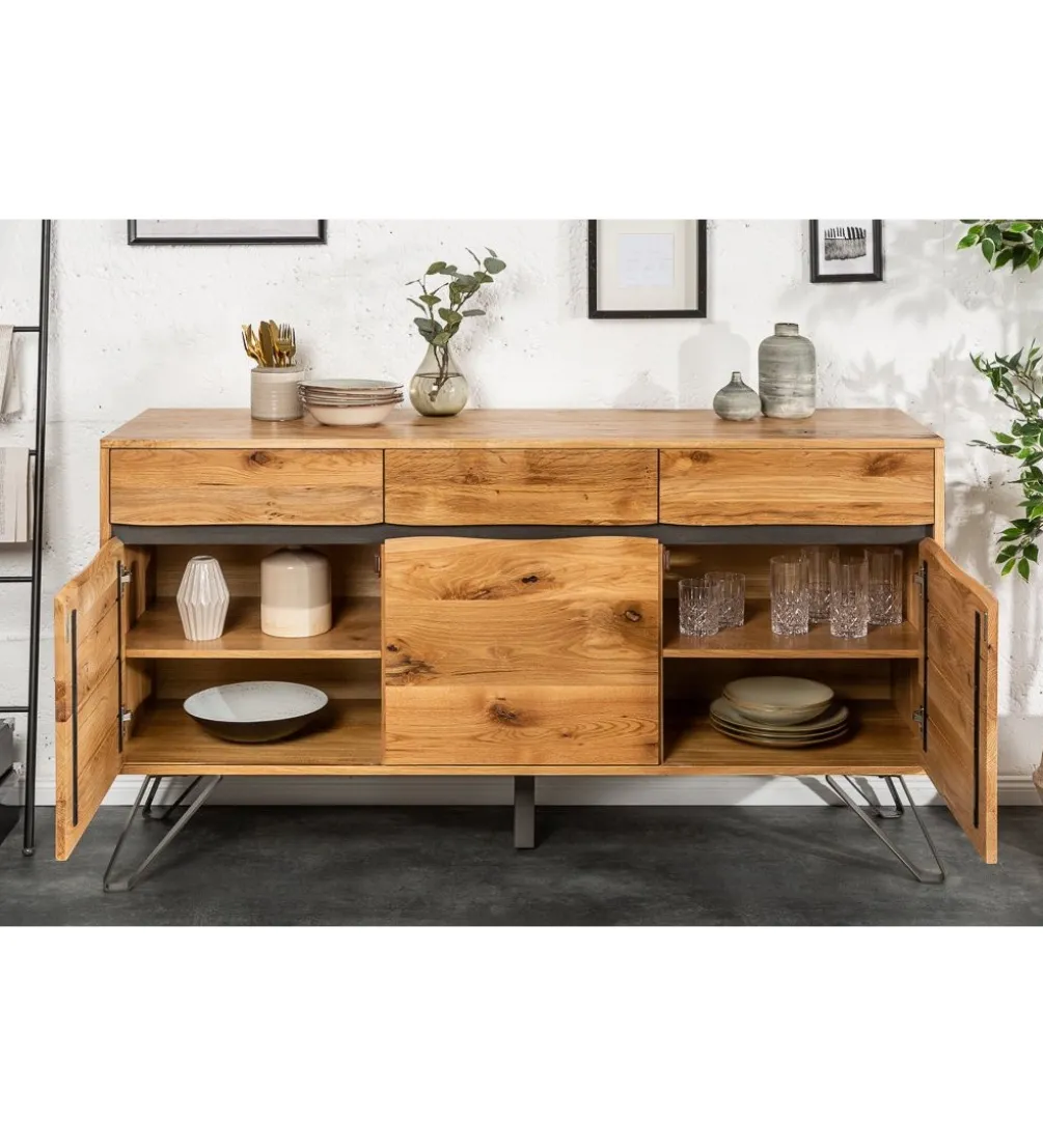 Komoda VIVENTE Living Edge 160 cm drewno dąb dziki