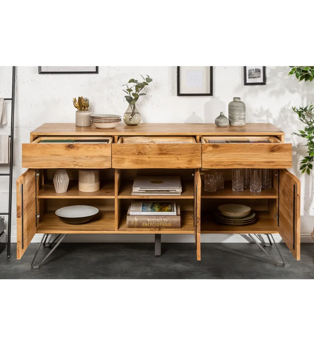 Komoda VIVENTE Living Edge 160 cm drewno dąb dziki