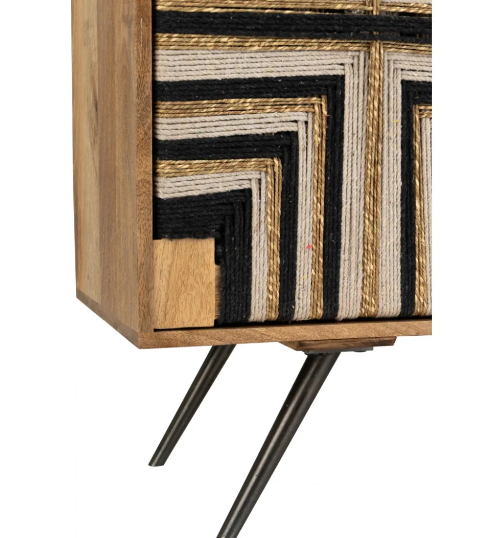 Komoda WEAVED 92 cm naturalna