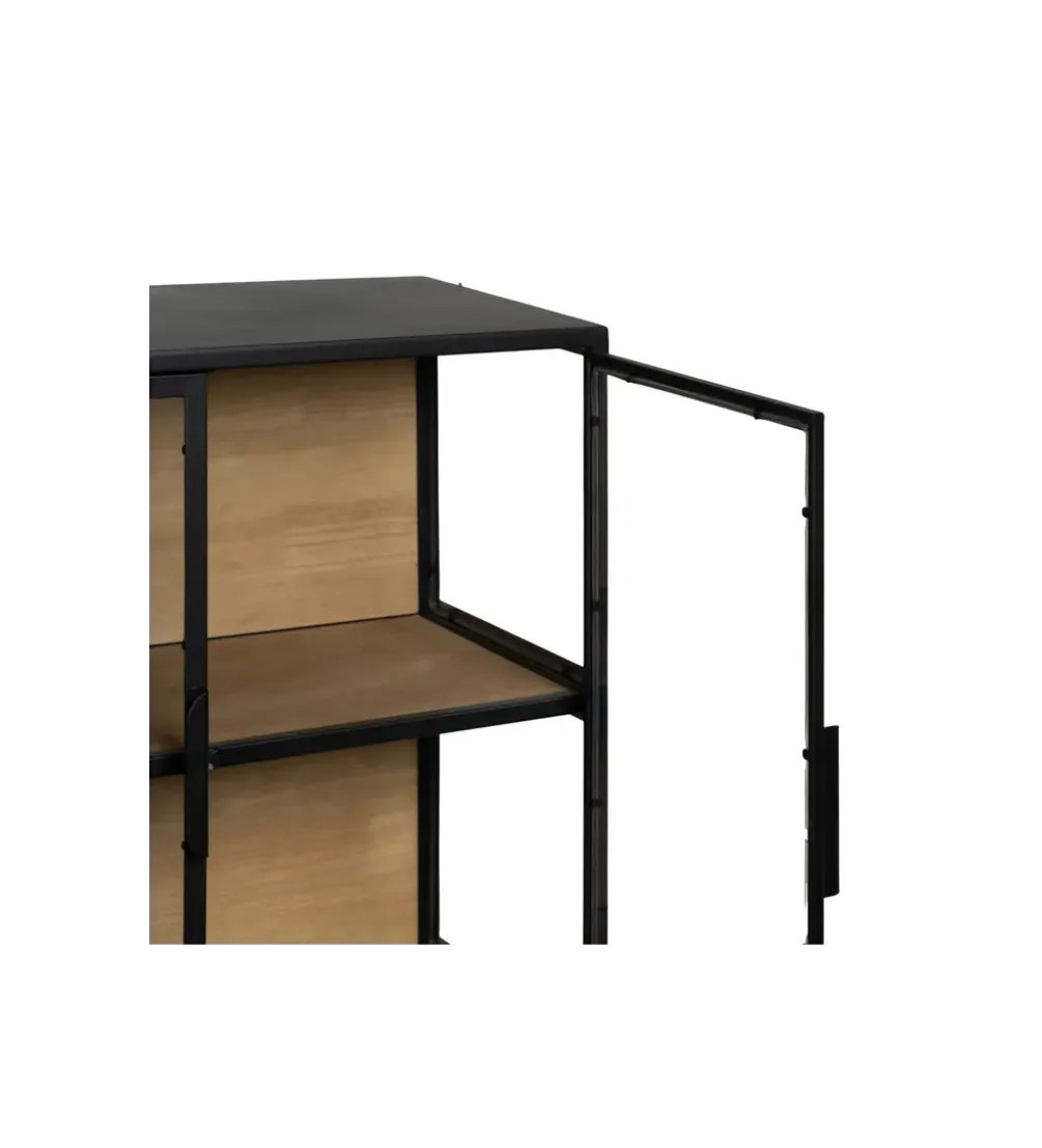 Komoda Witryna NEGRO 150 cm czarna