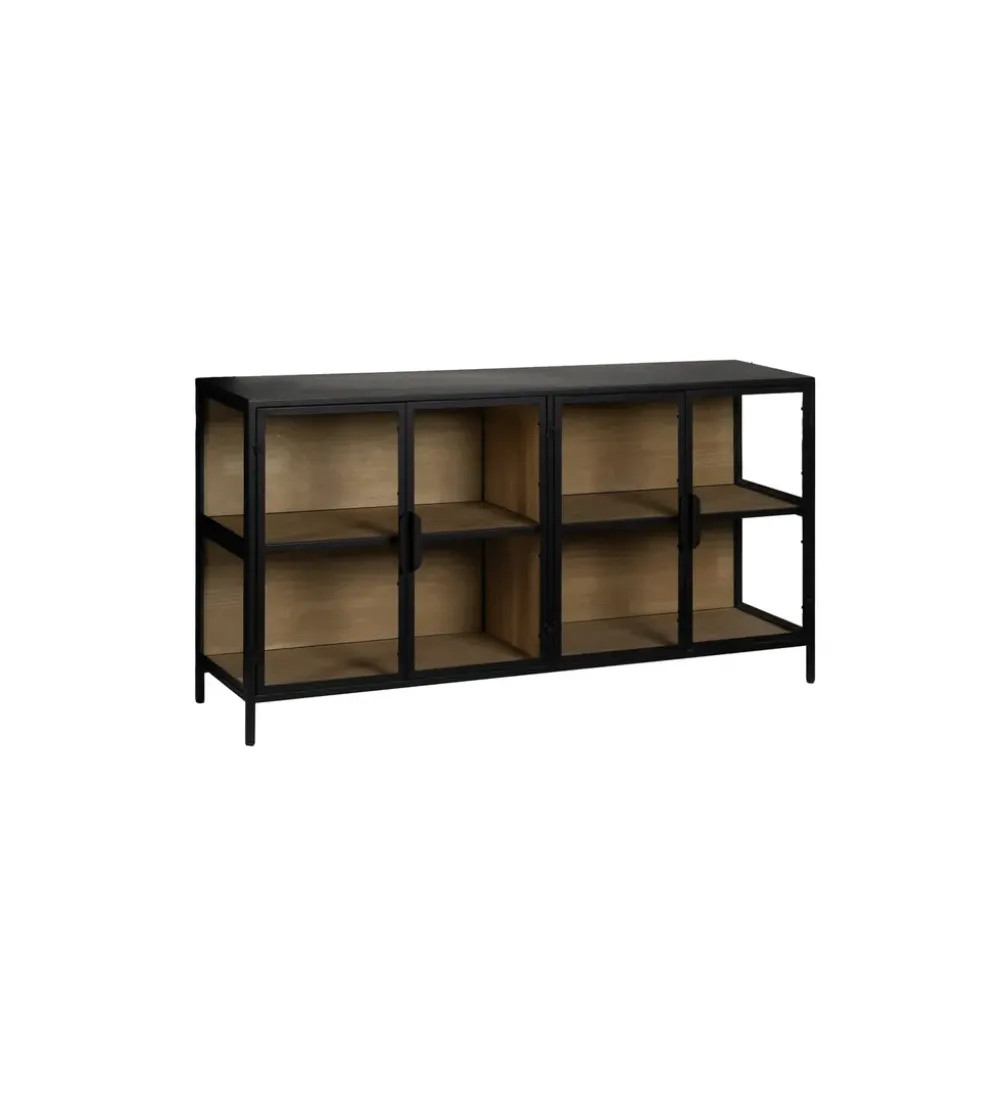 Komoda Witryna NEGRO 150 cm czarna
