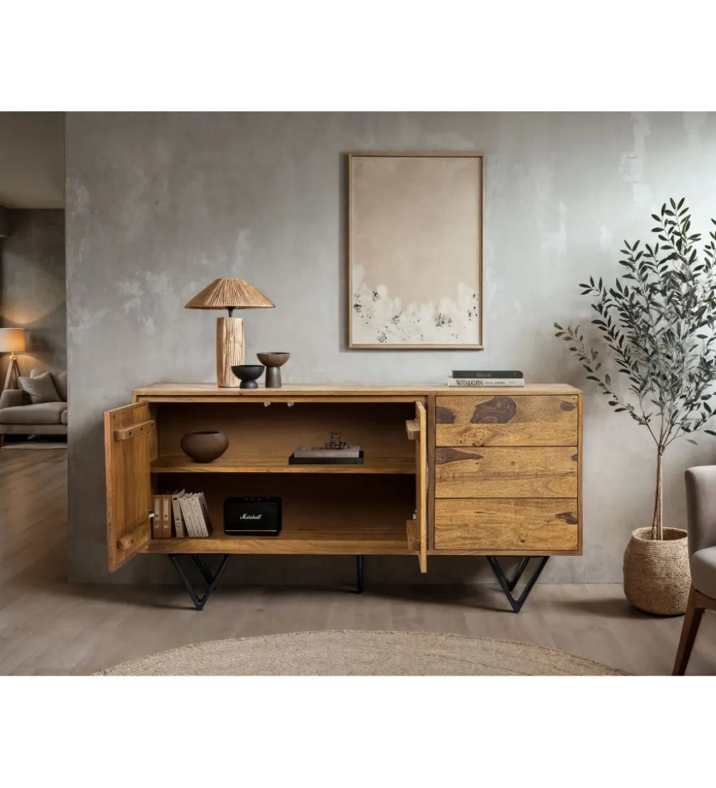 Komoda WOHNLING 150 cm drewno sheesham
