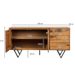 Komoda WOHNLING 150 cm drewno sheesham
