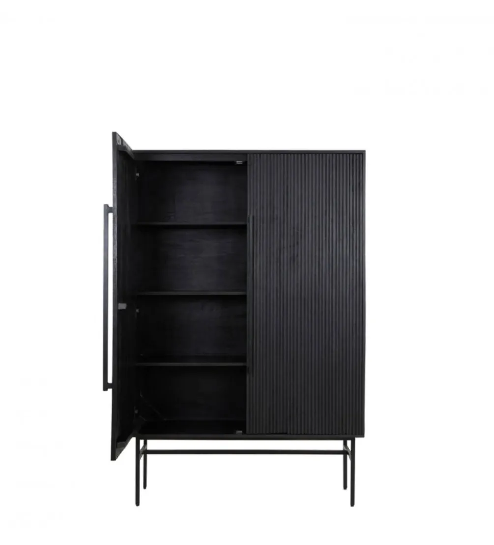 Komoda wysoka ABAGE 180 cm czarna
