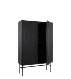Komoda wysoka ABAGE 180 cm czarna
