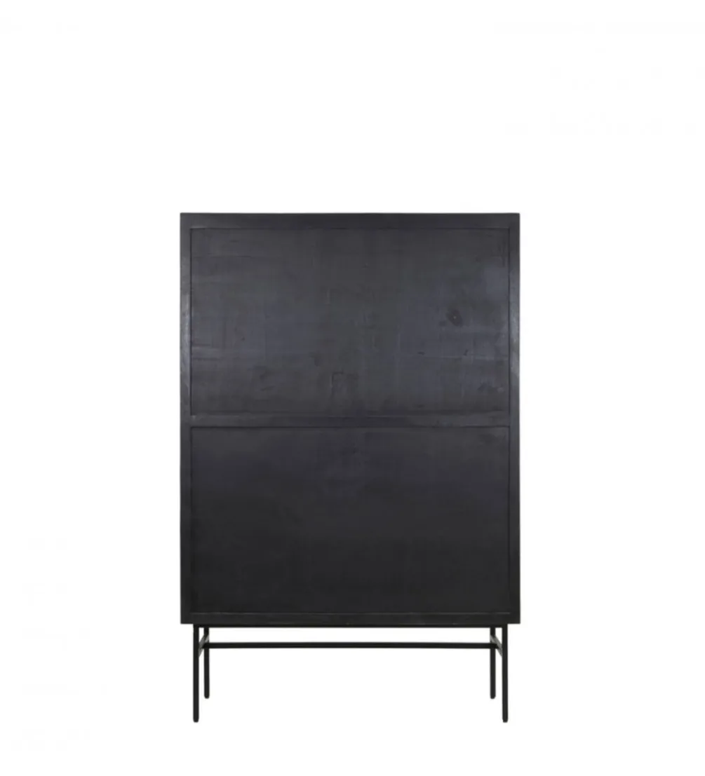 Komoda wysoka ABAGE 180 cm czarna