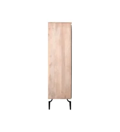 Komoda wysoka ALTORO 170 cm drewno mango naturalna czarna