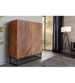 Komoda wysoka ANDRO 100 cm drewno mango brąz