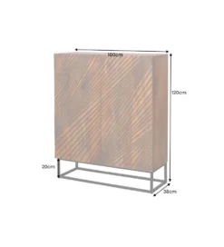 Komoda wysoka ANDRO 100 cm drewno mango brąz