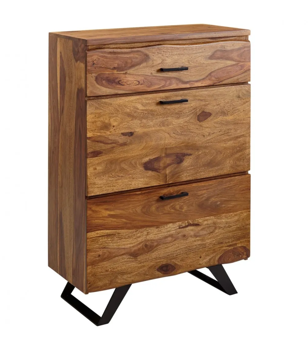Komoda wysoka ARRIBA 80 cm drewno sheesham