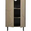 Komoda wysoka CADIZ 135 cm drewno sosny piaskowa