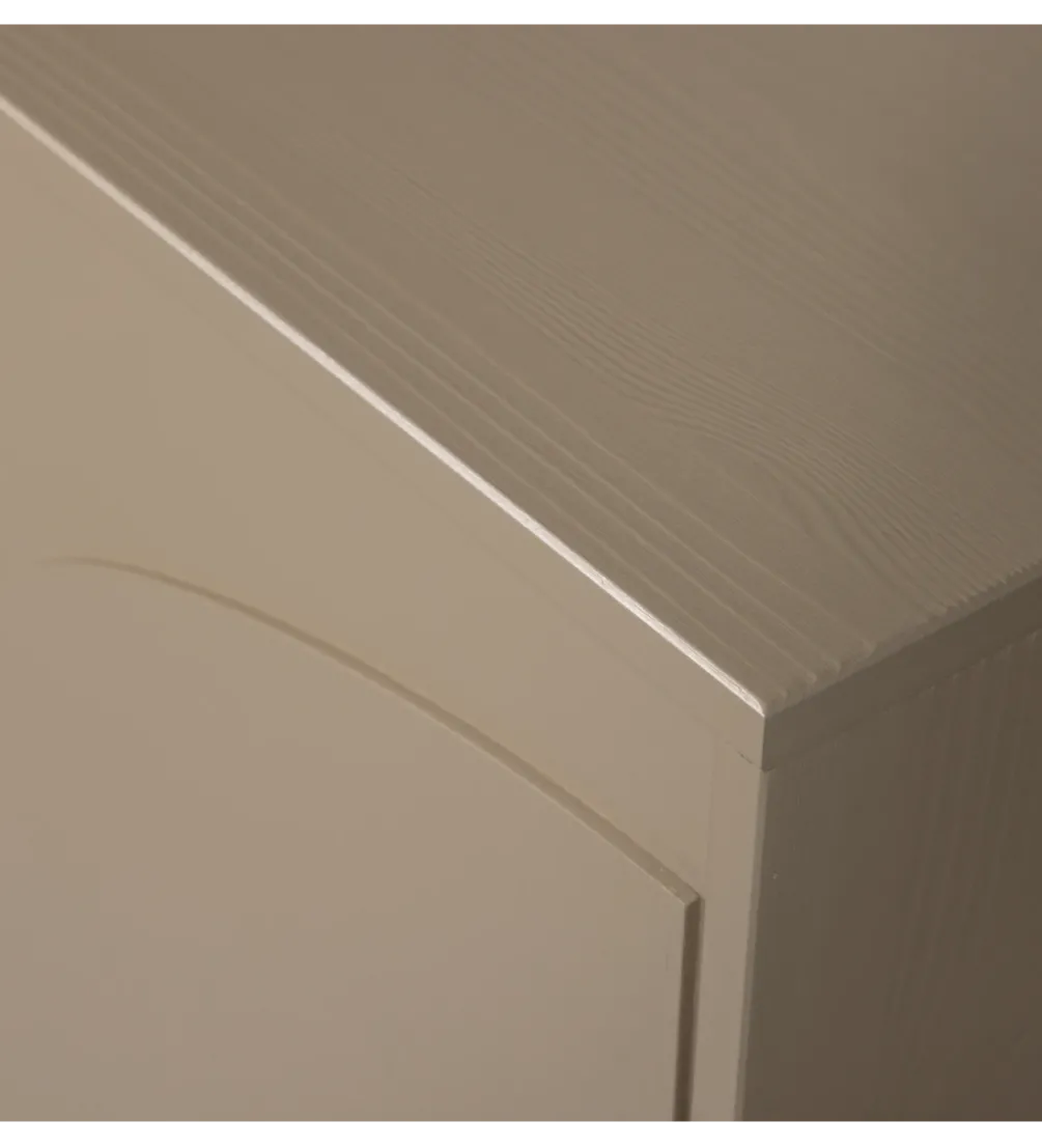 Komoda wysoka CADIZ 135 cm drewno sosny piaskowa