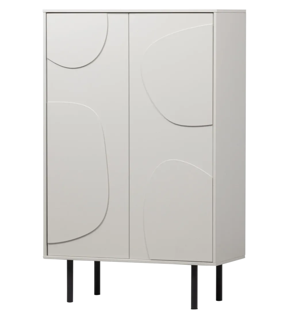 Komoda wysoka CADIZ 135 cm drewno sosny mist